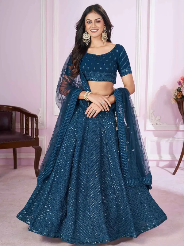 Navy Blue Lehenga