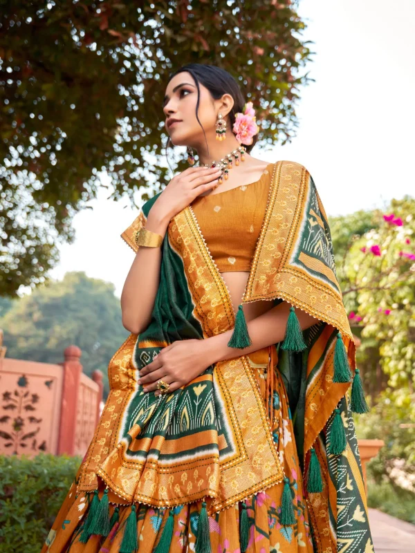 Yellow silk Lehenga Choli