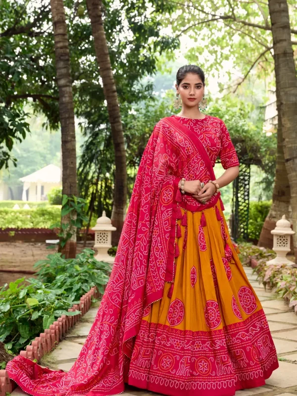 orenge lehenga choli