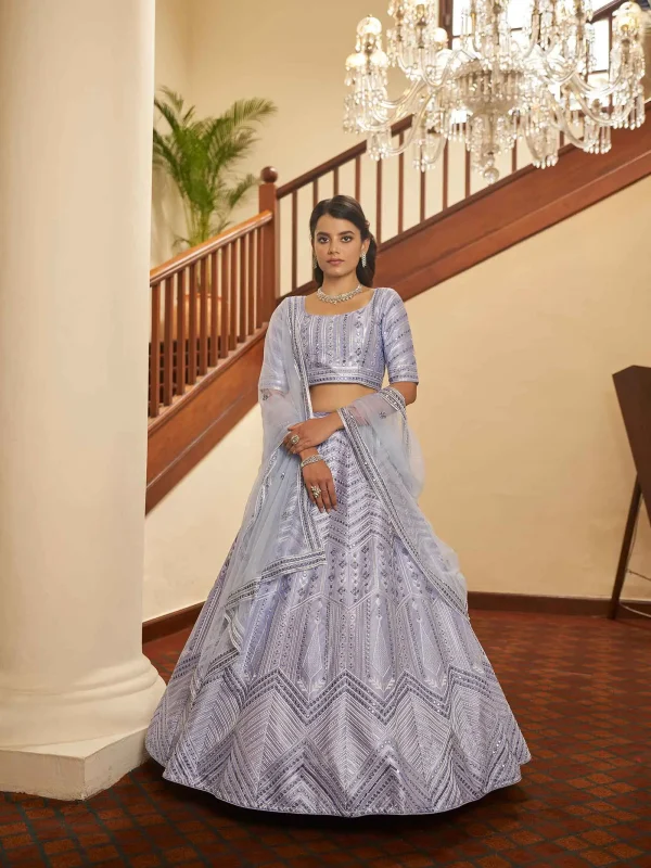 Sky Blue Lehenga Choli