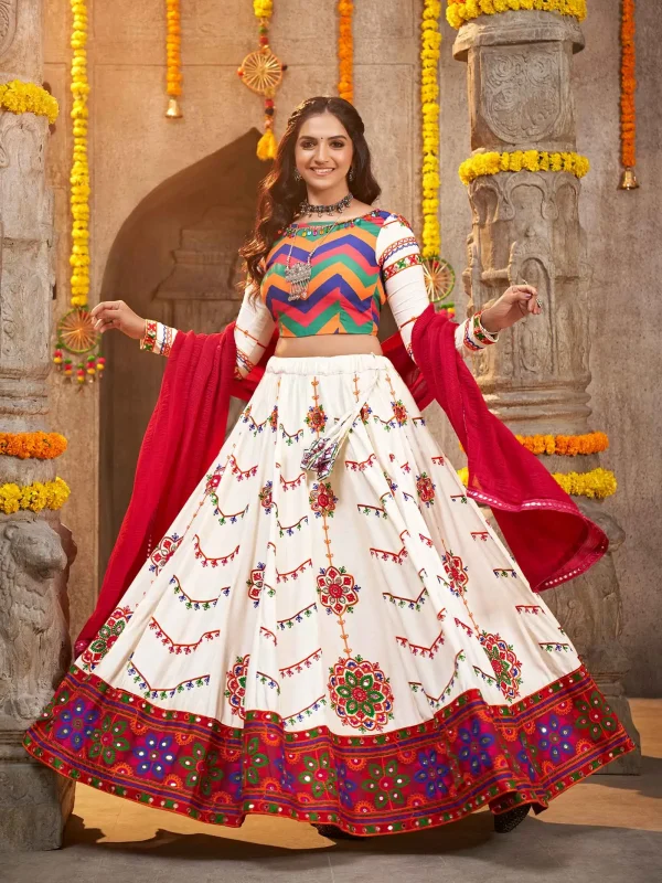 White Lehenga