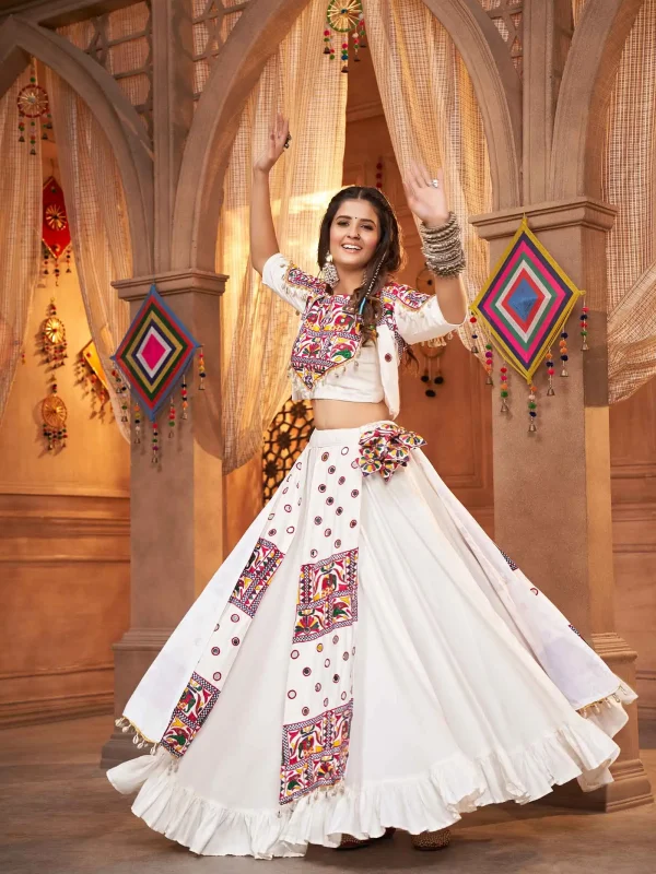 White Lehenga