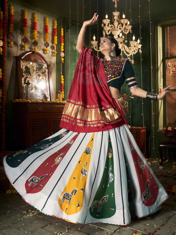 White Lehenga