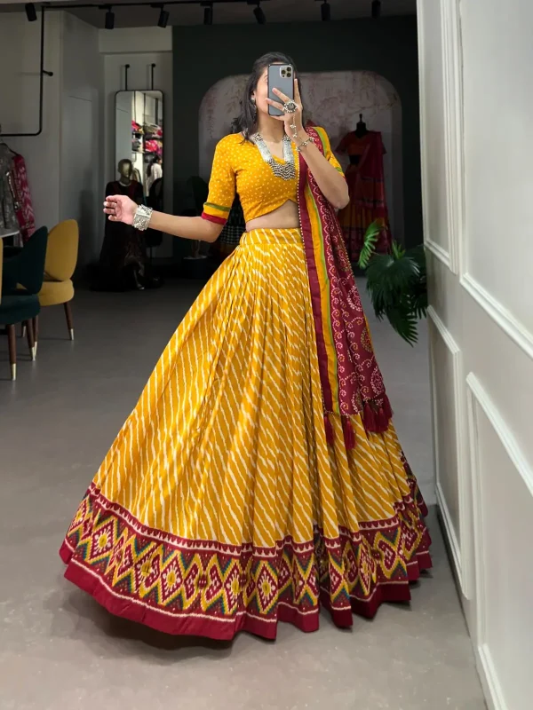 yellow color lehenga choli for navratri