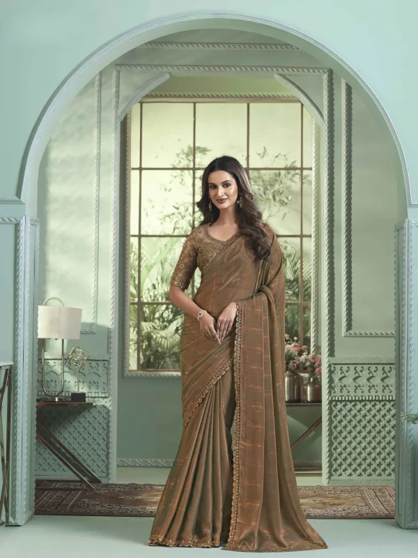 Brown Saree