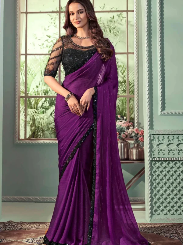 Purple Saree