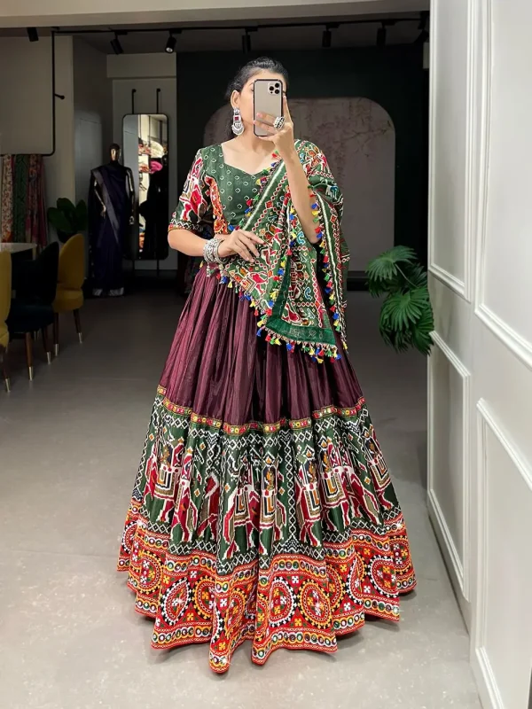 Brown color lehenga choli for Navratri