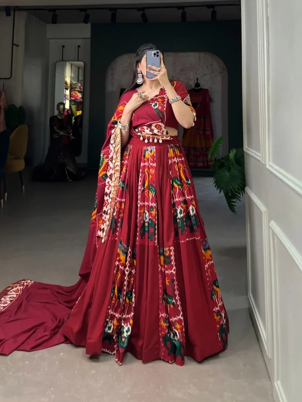 Maroon color lehenga choli for Navratri