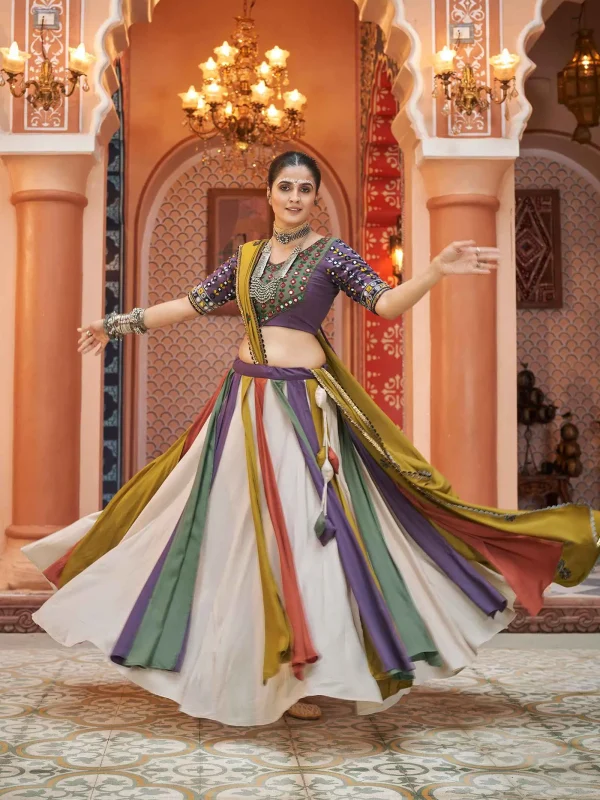 multi color Navratri lehenga choli