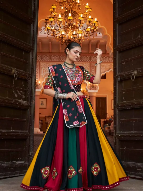 traditional multi color Navratri lehenga choli