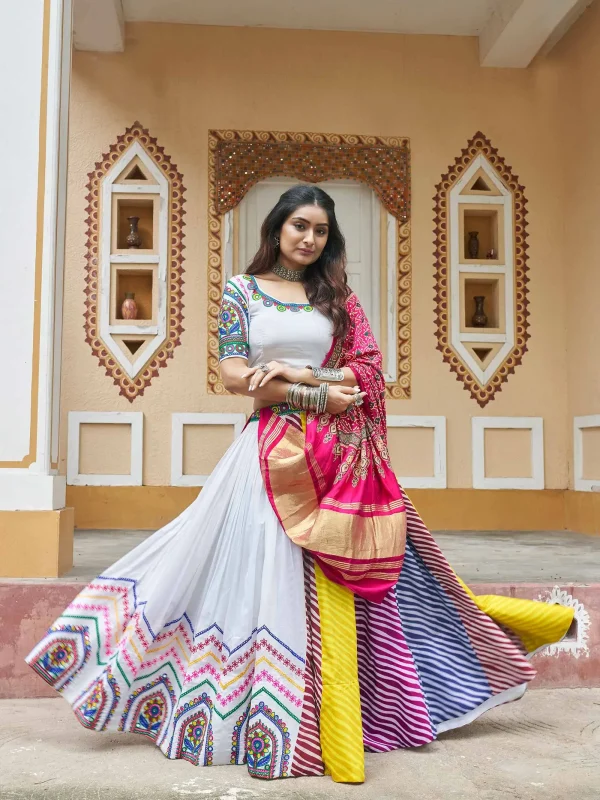 White Lehenga