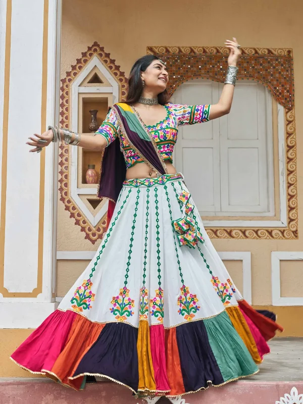 White Lehenga