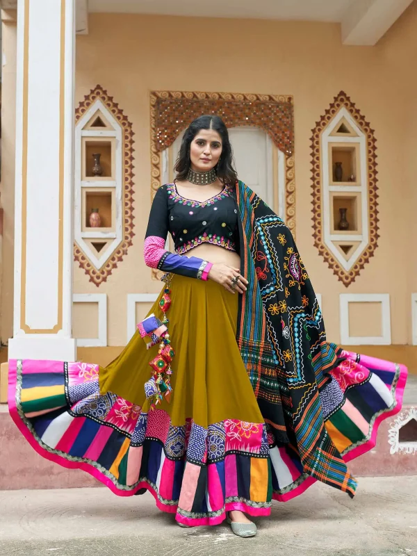 Fluorescent Green Lehenga