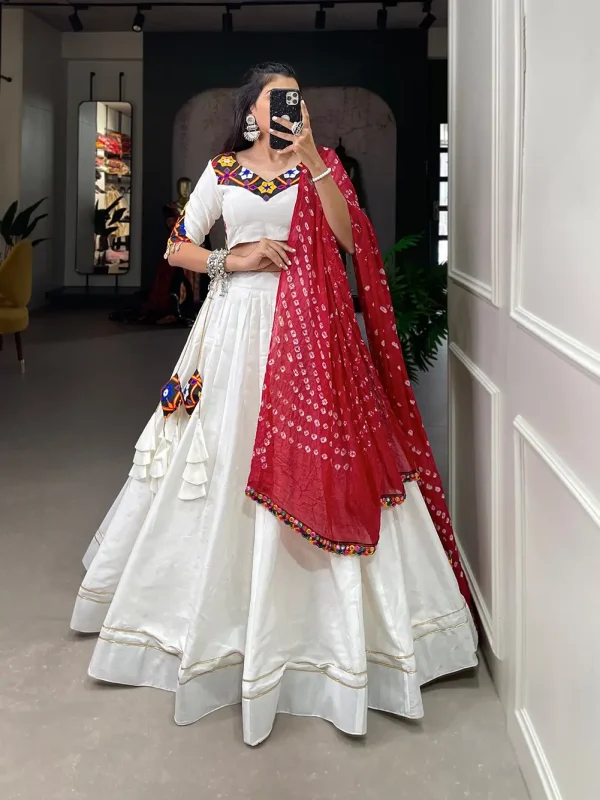 White color lehenga choli for Navratri