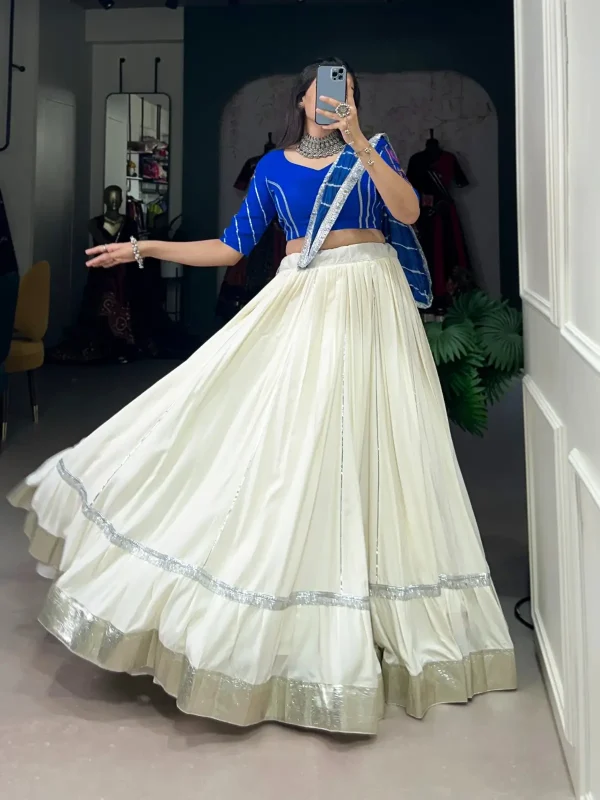 white color lehenga choli for navratri