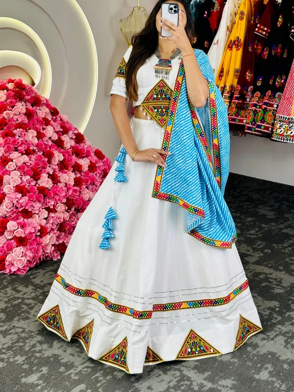 White color lehenga choli for Navratri