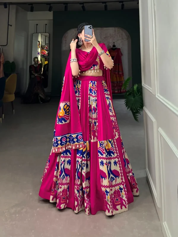 Pink color lehenga choli for Navratri