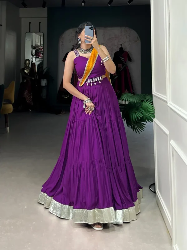 Purple color lehenga choli for Navratri