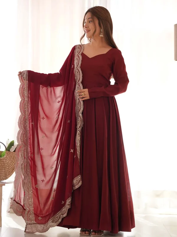 Maroon Gown