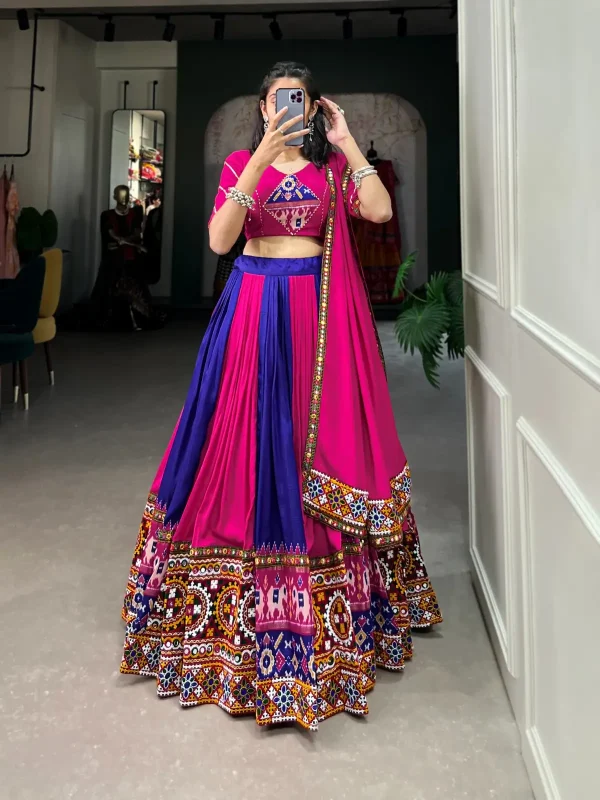 Pink color lehenga choli for Navratri