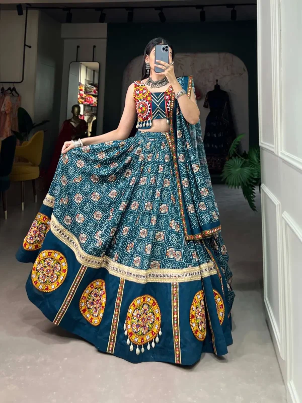 Blue Navratri Lehenga Choli