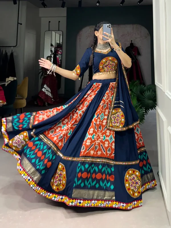 Orange color lehenga choli for Navratri