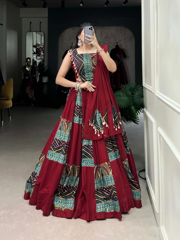 Maroon lehenga choli for Navratri