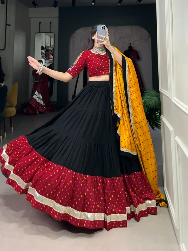 Black color Navratri lehenga choli