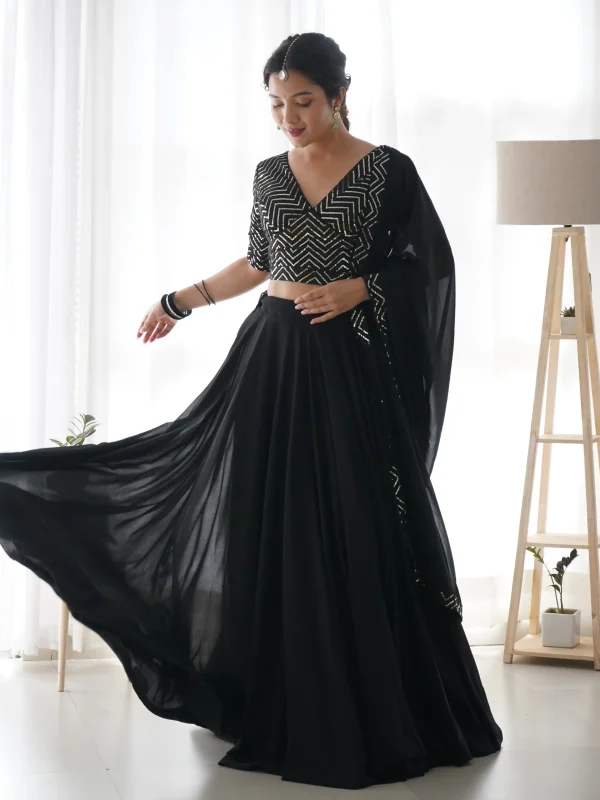 Black color lehenga choli