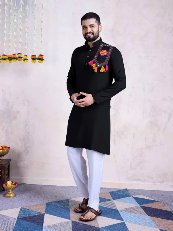 black color Men's wear kurta set