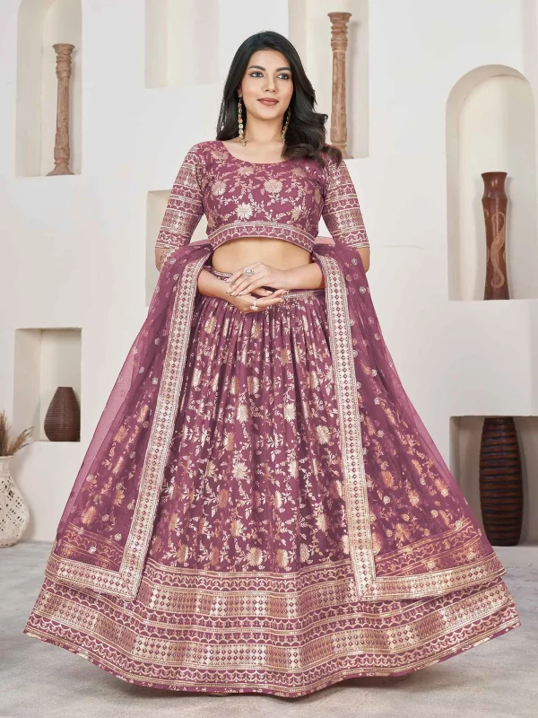 Rosy brown color lehenga choli