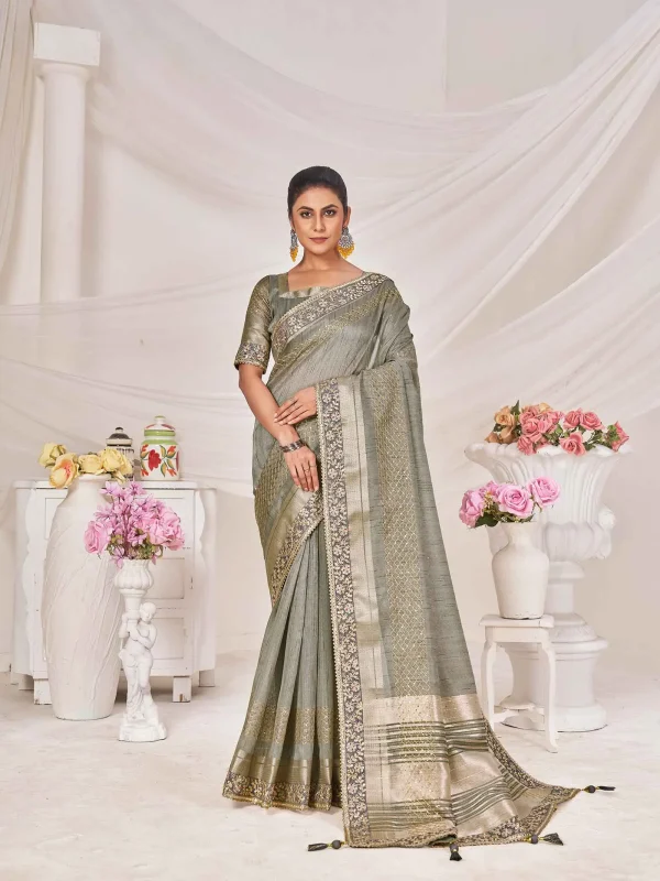 Brown color saree