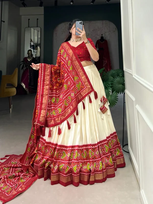 Red silk lehenga choli