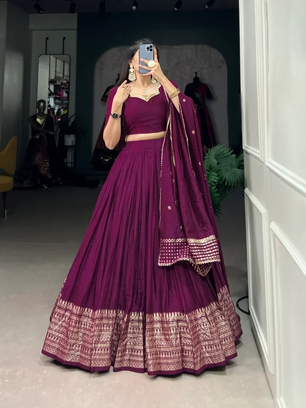 Wine color lehenga choli