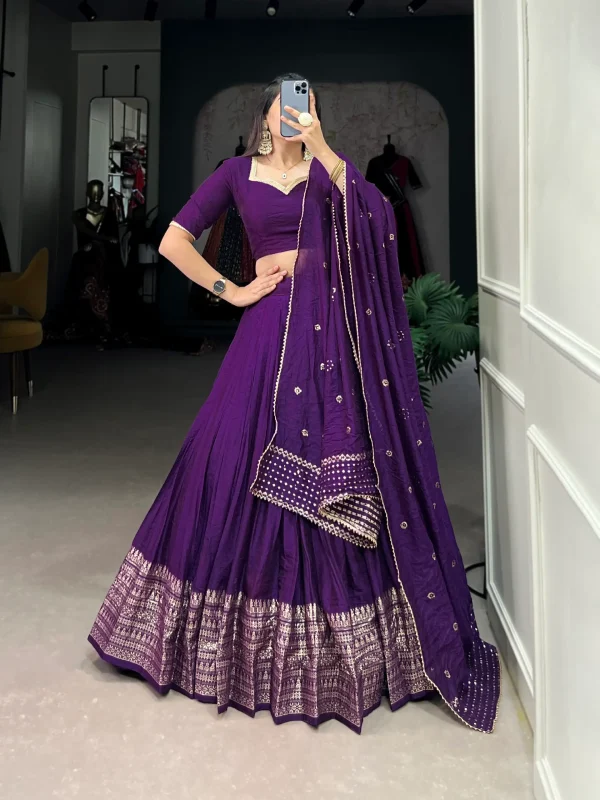 Wine color lehenga choli