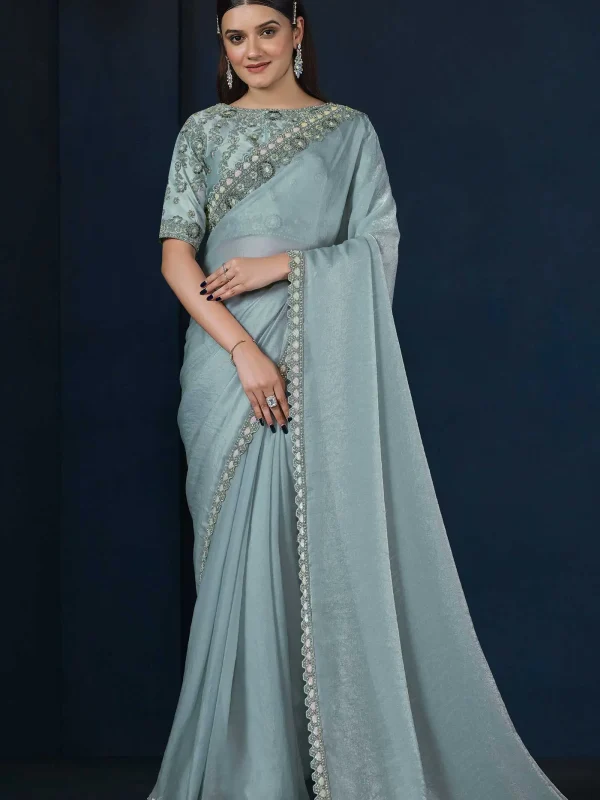 Sky Blue saree