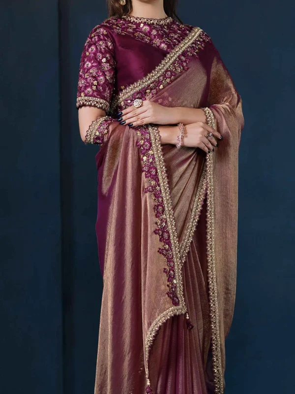 shaded color saree