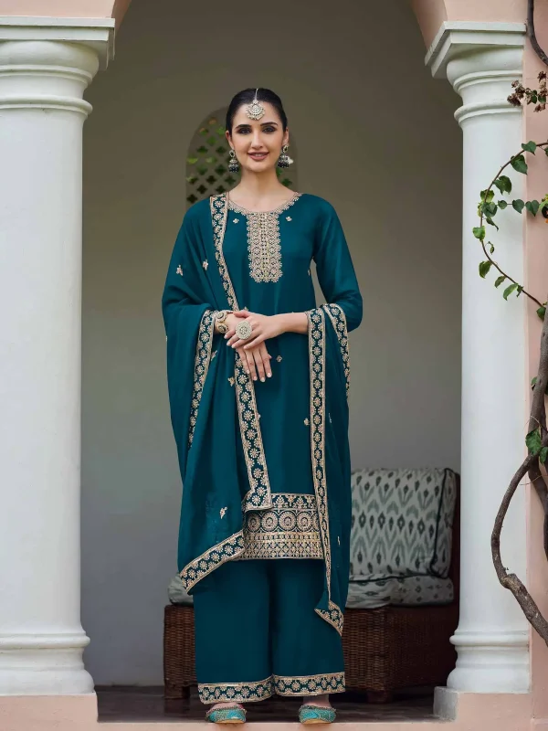 Nile blue salwar suit