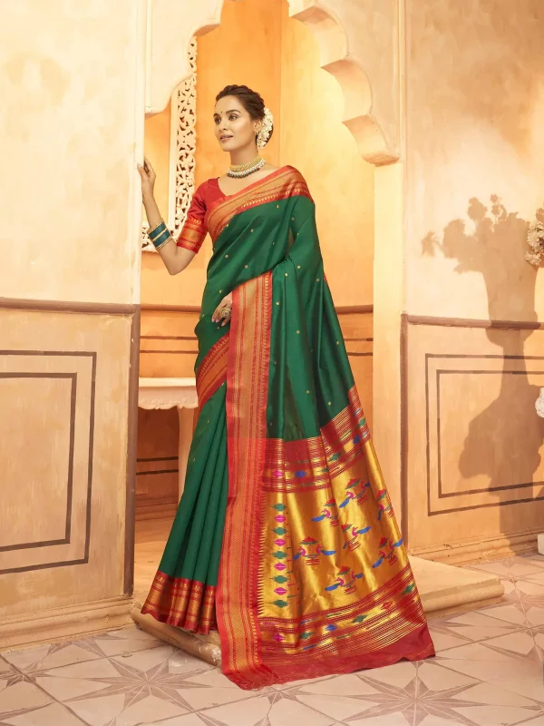 Green soft silk saree