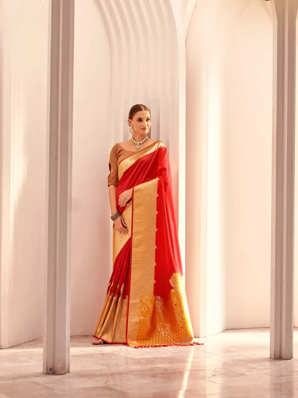 Red silk saree