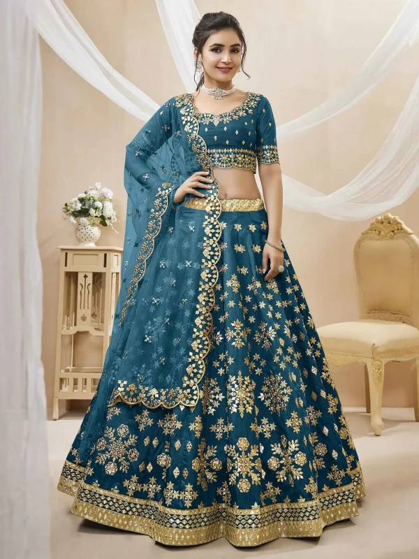 Blue lehenga choli