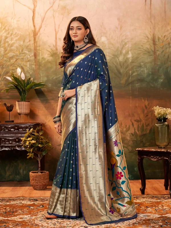 Blue Wedding saree