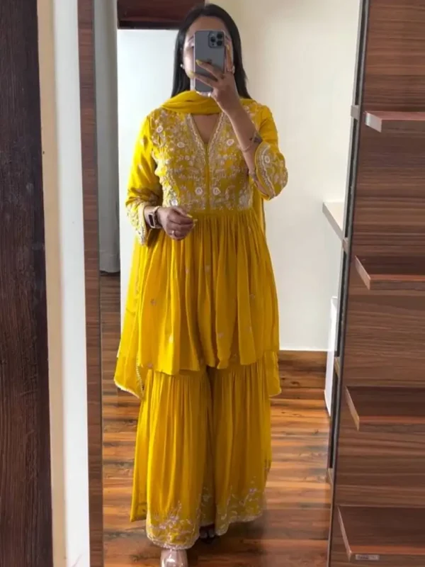 yellow plaza suit