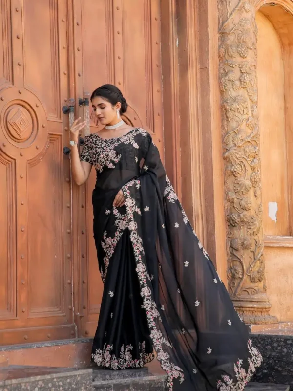 black saree