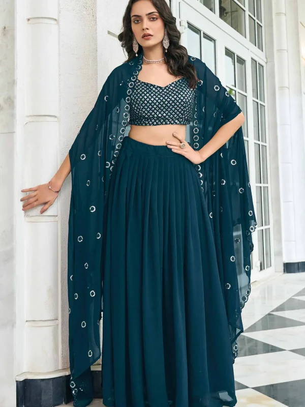 blue lehenga choli