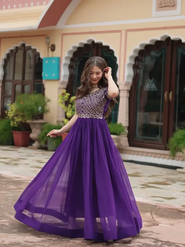 Purple sequence gown