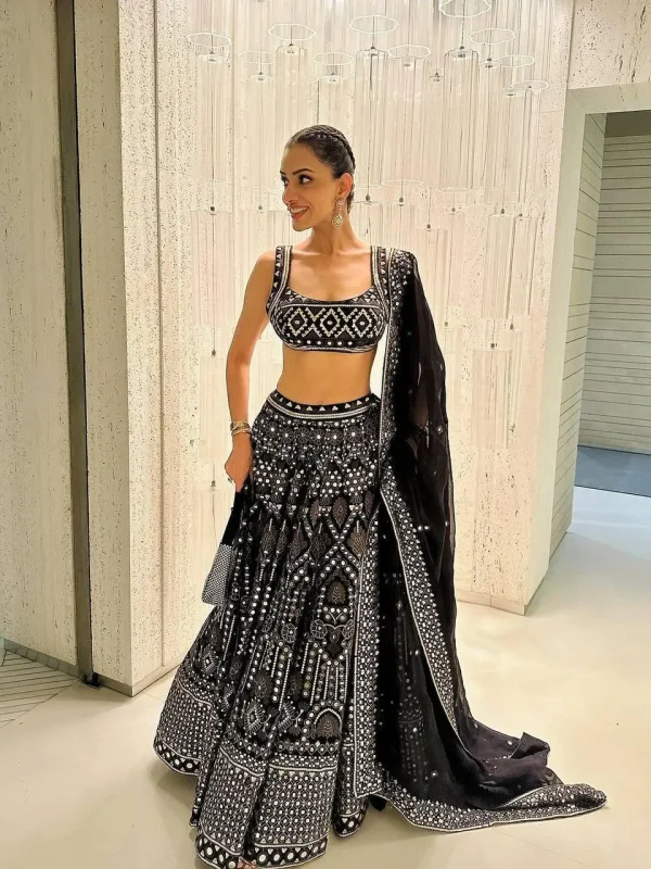 Black color lehenga choli